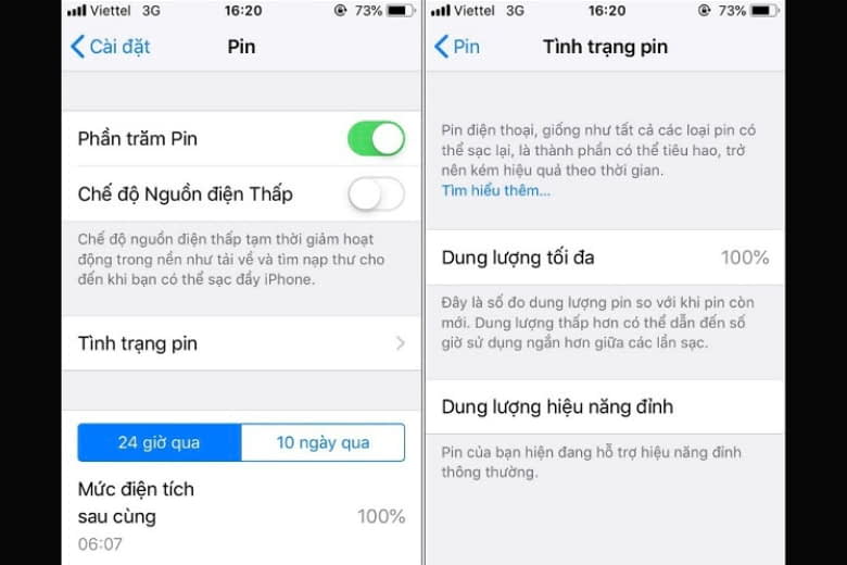 Tình trạng pin gia hạn trên iphone có tác động máy không