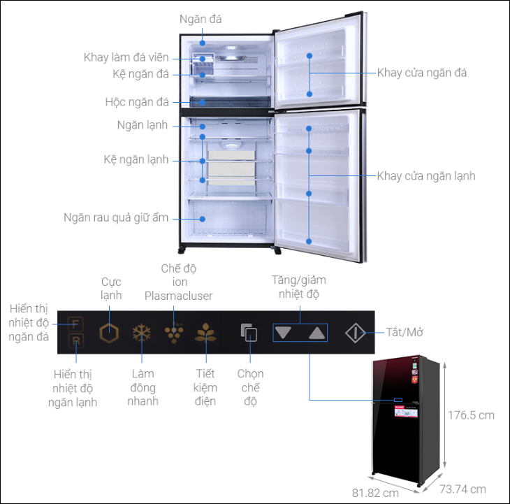 Kích thước các dòng tủ lạnh cơ phiên bản nên biết trước khi mua